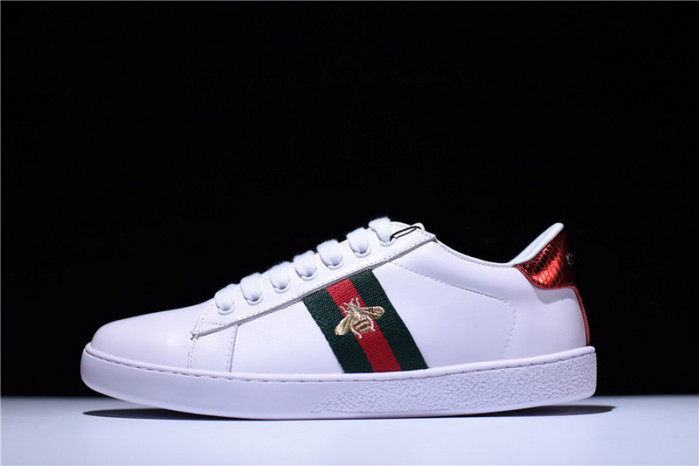 gc ace embroidered low-top sneaker white with bee