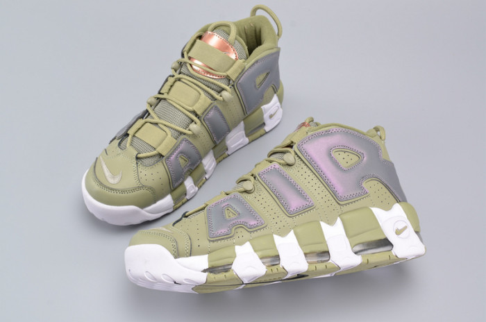 nike air more uptempo “iridescent” dark stucco/white 917593-001